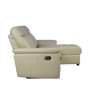 Barros L-Shaped Recliner Sofa with Storage, Half Leather - Novena Furniture Singapore
