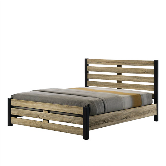 Cabin 5ft Bed Frame, MDF with Solid Wood - Novena Furniture Singapore