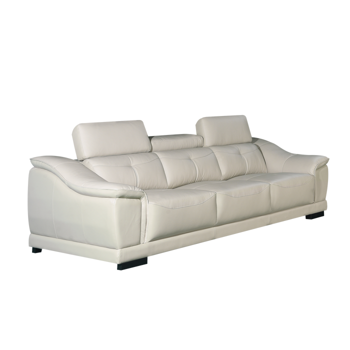 Carlo 3 Seater Sofa, Half Leather - Novena Furniture Singapore