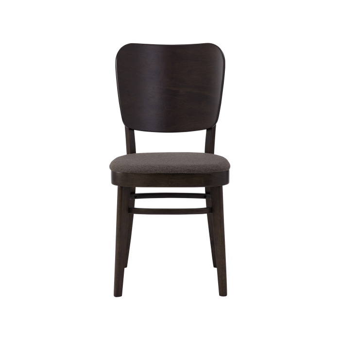 Estelle Dining Chair, Wood - Dark Chestnut - Novena Furniture Singapore