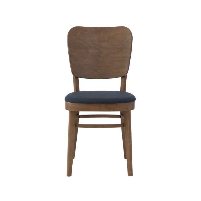 Estelle Dining Chair, Wood - Cocoa/Navy - Novena Furniture Singapore