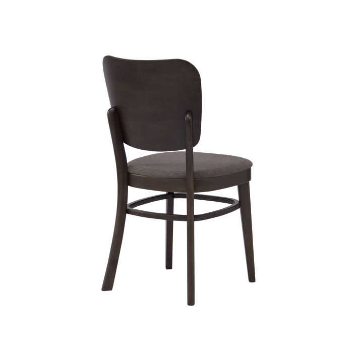 Estelle Dining Chair, Wood - Dark Chestnut - Novena Furniture Singapore