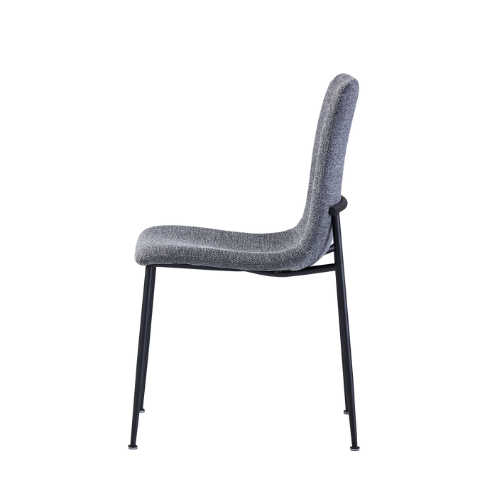 Isabel Dining Chair, Fabric - Dark Grey - Novena Furniture Singapore