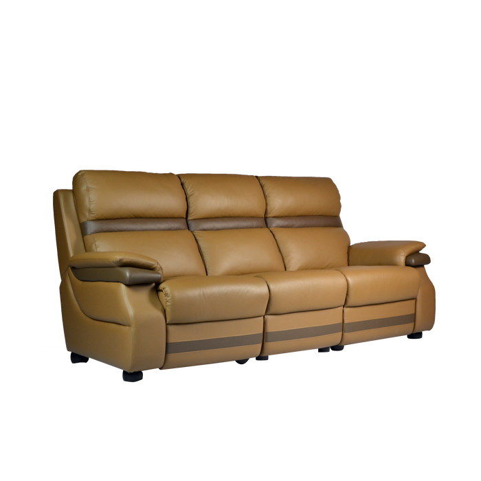 Jaiman 3 Seater Sofa, Half Leather - Novena Furniture Singapore