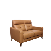 Jerome 2 Seater Sofa, Half Leather - Novena Furniture Singapore