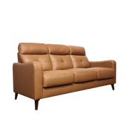 Jerome 3 Seater Sofa, Half Leather - Novena Furniture Singapore