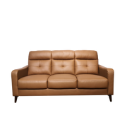 Jerome 3 Seater Sofa, Half Leather - Novena Furniture Singapore