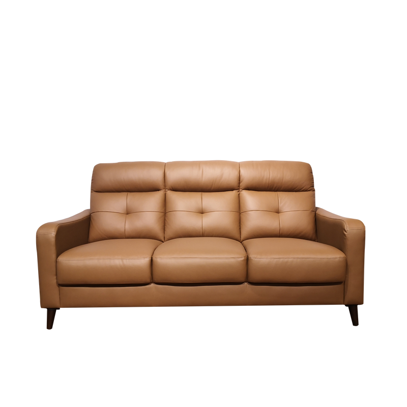 Jerome 3 Seater Sofa, Half Leather - Novena Furniture Singapore