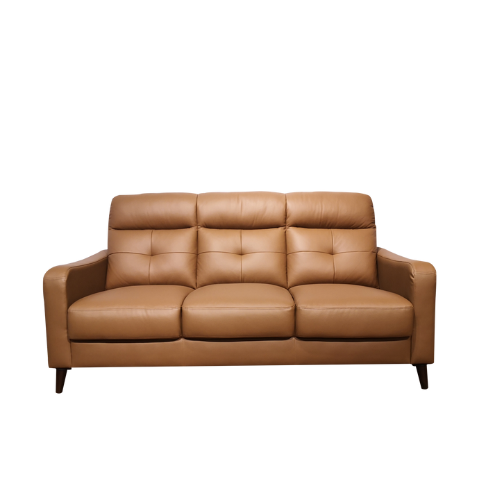 Jerome 3 Seater Sofa, Half Leather - Novena Furniture Singapore