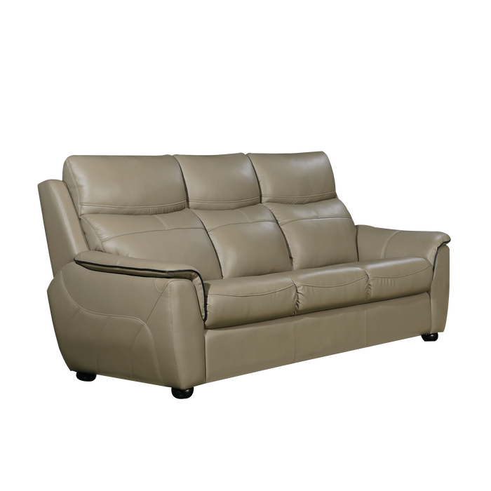 Lucana 3 Seater Sofa, Half Leather - Novena Furniture Singapore