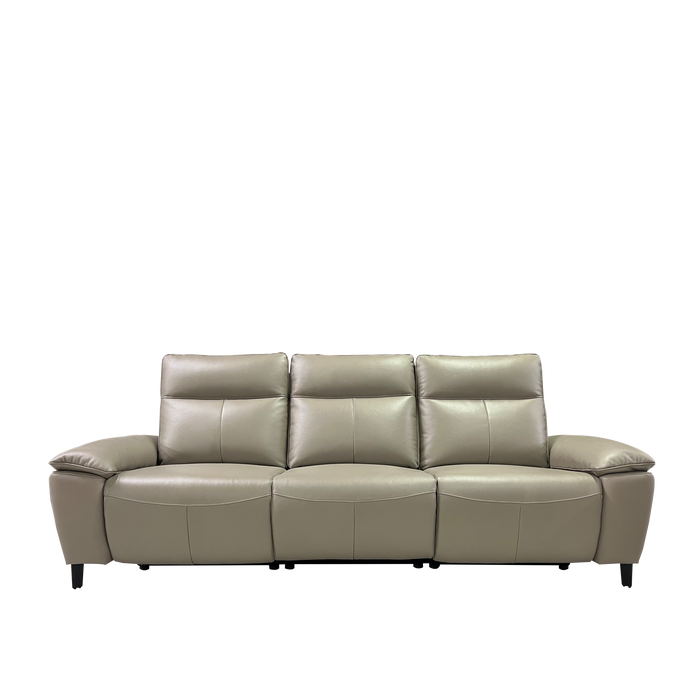 Lucy 3 Seater Recliner Sofa, Half Thick Leather - Novena Furniture Singapore