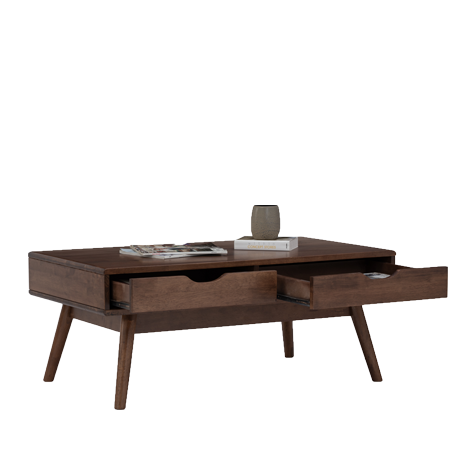 Maisy 1.0m Coffee Table, Wood - Cocoa - Novena Furniture Singapore