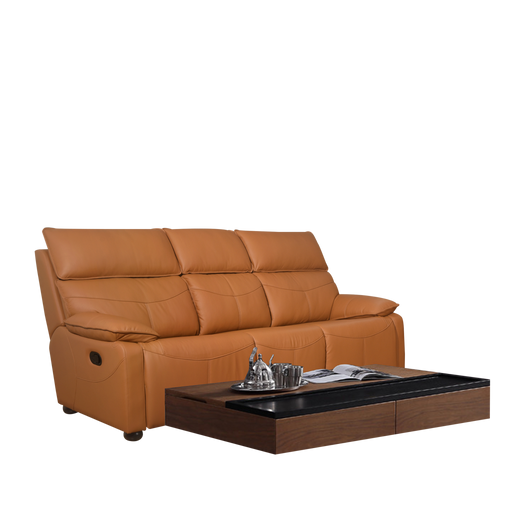 Moroso 3 Seater Recliner Sofa, Half Leather - Novena Furniture Singapore