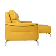 Muzia L-Shaped Sofa, Half Leather - Novena Furniture Singapore