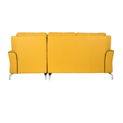 Muzia L-Shaped Sofa, Half Leather - Novena Furniture Singapore