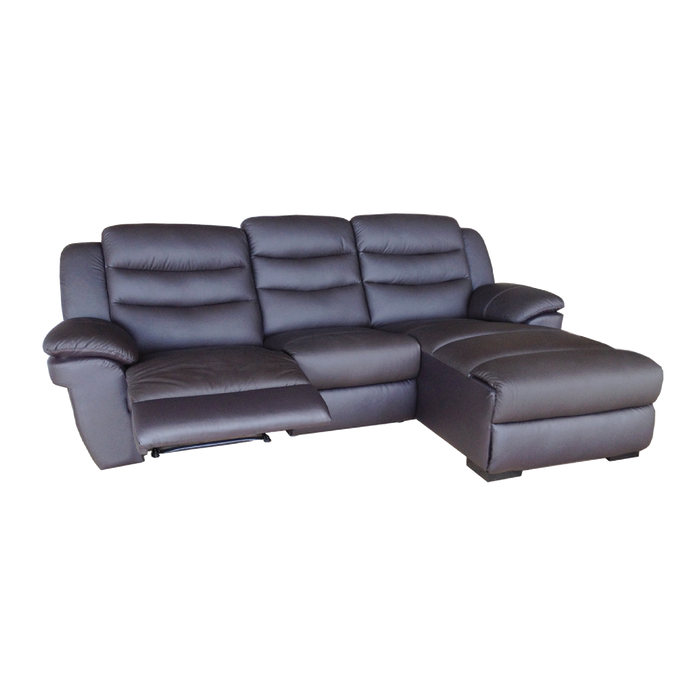 Normand 3 Seater L-Shape Recliner Sofa, Simulated Leather - Novena Furniture Singapore