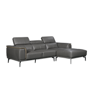 Prezia L-Shaped Sofa, Half Leather - Novena Furniture Singapore