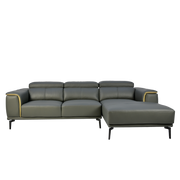 Prezia L-Shaped Sofa, Half Leather - Novena Furniture Singapore