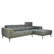 Prezia L-Shaped Sofa, Half Leather - Novena Furniture Singapore