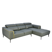 Prezia L-Shaped Sofa, Half Leather - Novena Furniture Singapore