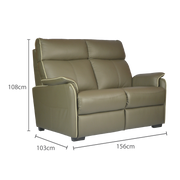Silas 2 Seater Sofa, Half Leather - Novena Furniture Singapore