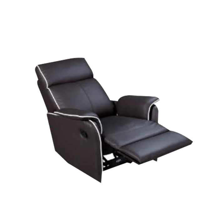 Silas Recliner Armchair, Half Leather - Novena Furniture Singapore