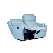 Skylar 2 Seater Recliner Sofa, Half Leather - Novena Furniture Singapore