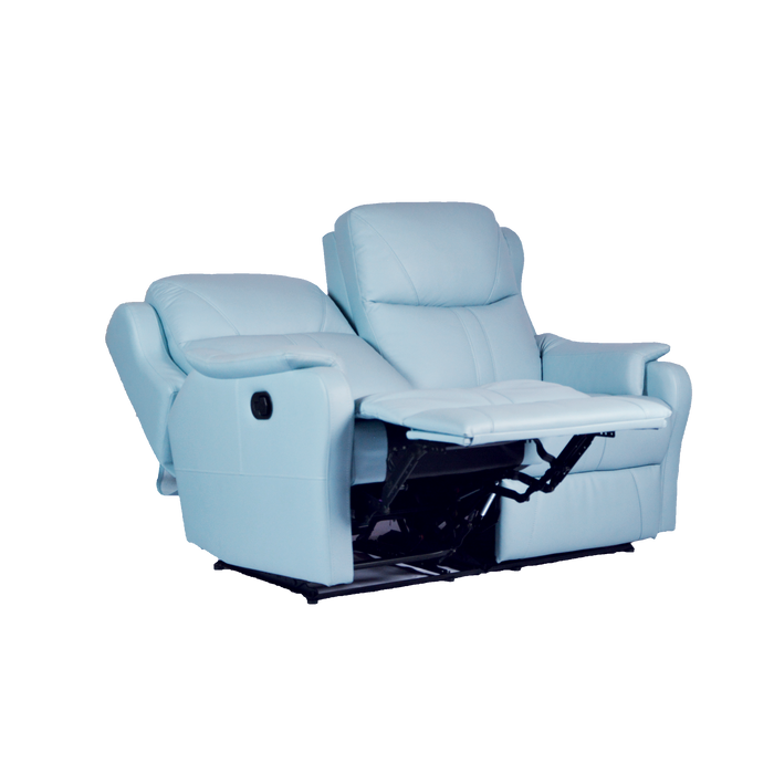 Skylar 2 Seater Recliner Sofa, Half Leather - Novena Furniture Singapore