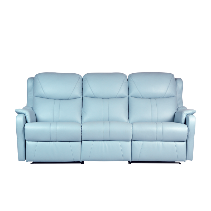 Skylar 3 Seater Recliner Sofa, Half Leather - Novena Furniture Singapore