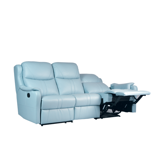 Skylar 3 Seater Recliner Sofa, Half Leather - Novena Furniture Singapore