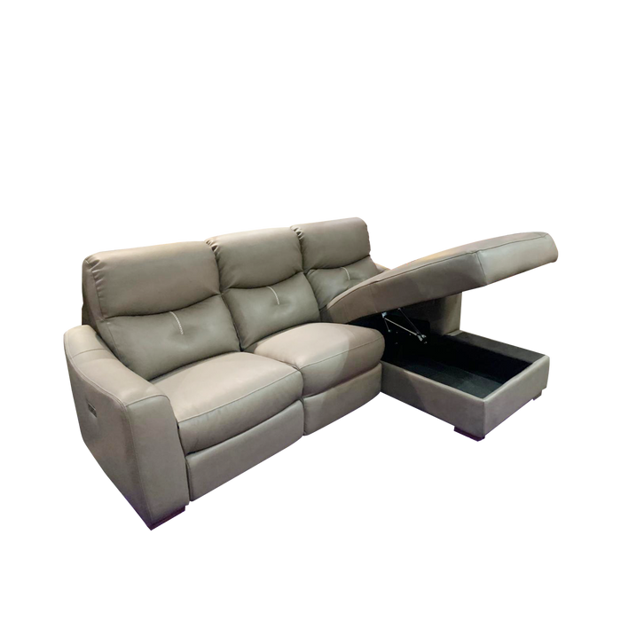 [PROMO] Delphi L-shaped Electric Recliner Sofa with Storage, Tech Fabric - Novena Furniture Singapore