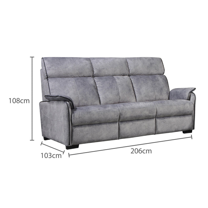 Silas 3 Seater Sofa, Fabric - Novena Furniture Singapore